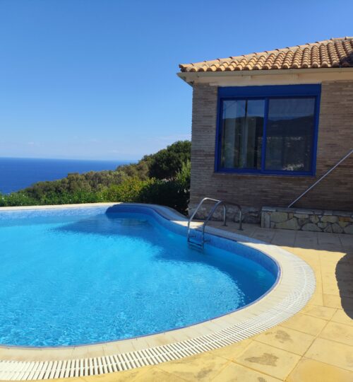 Unique 170m² Stone Residence with Panoramic Sea Views, Pool & Large Investment Land